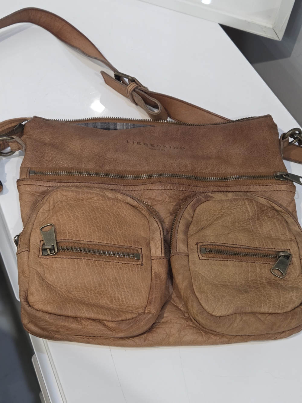 Liebeskind Berlin Tan Leather Crossbody Bag